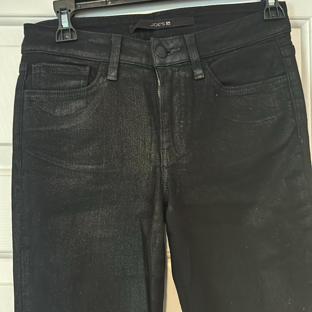 Joe’s Jeans Skinny Ankle black coated jeans